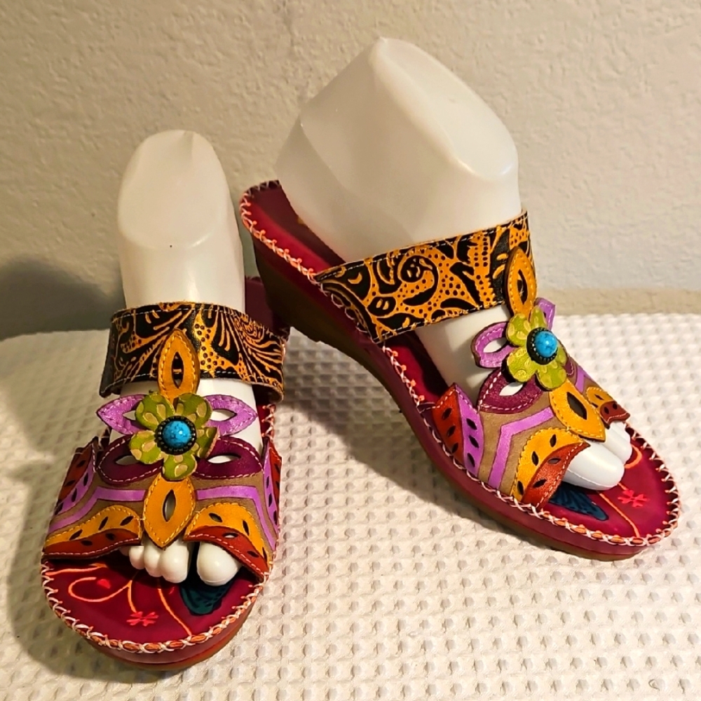 Socofy Bohemian Leather Sandals